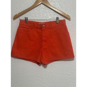 Limited Too Girls Orange Sparkle Denim Shorts Kids Size 14 Fun Fashion Jeans